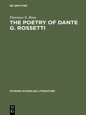 cover image of The poetry of Dante G. Rossetti